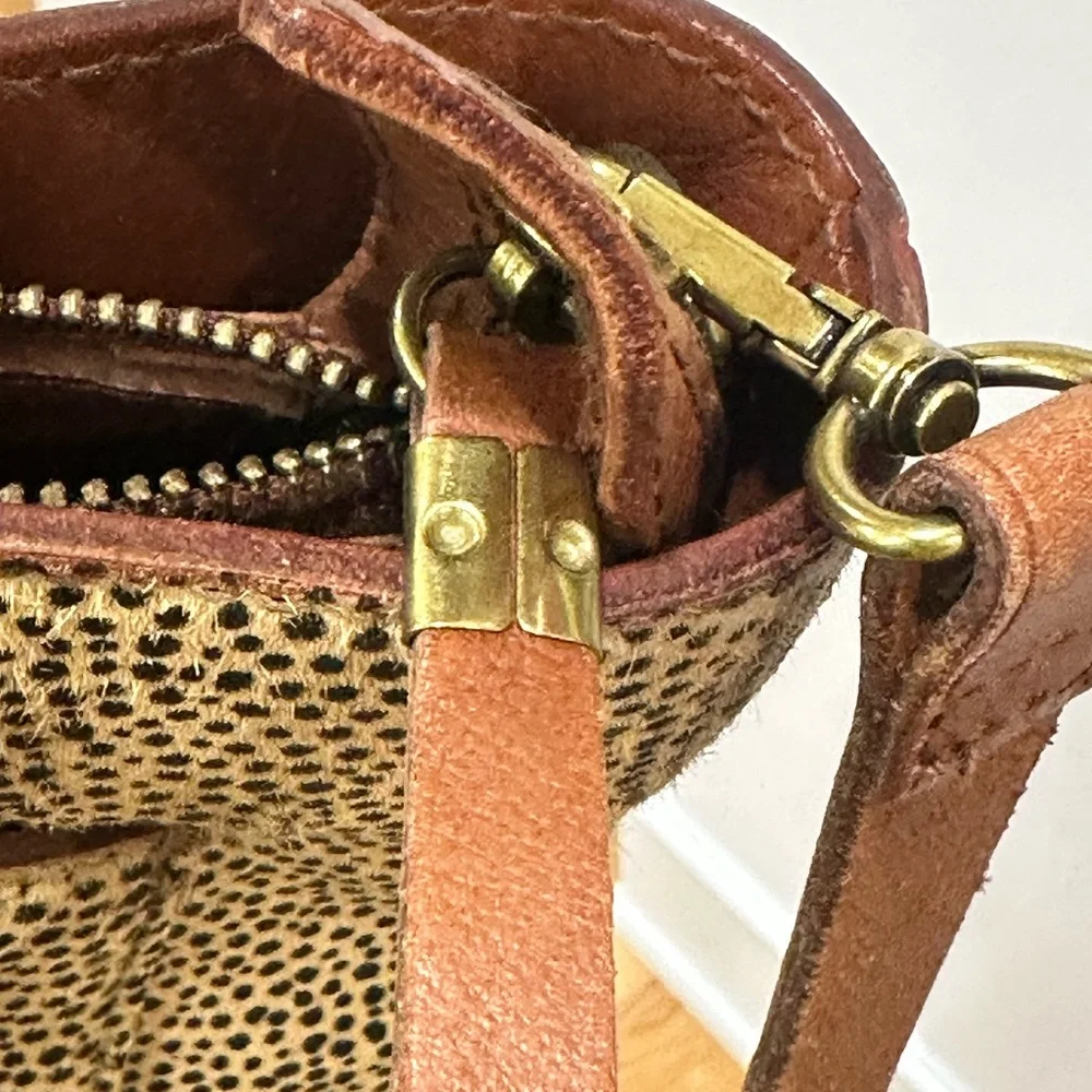 Madewell Tan and Brown Calf Hair Animal Print Women's Crossbody Bag - Picture 16 of 16